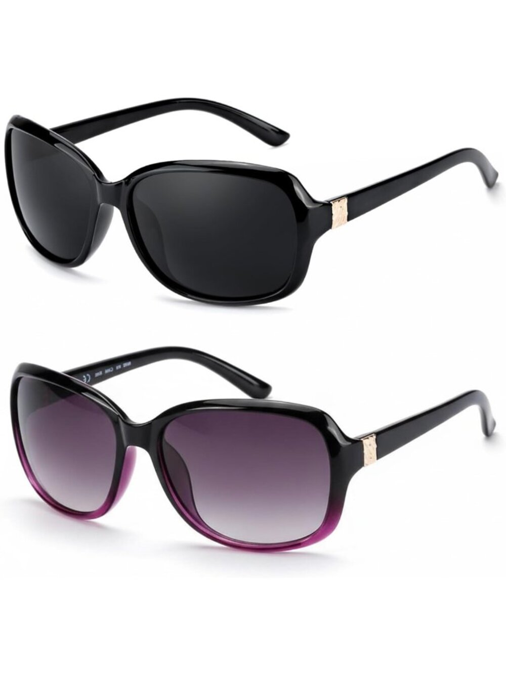 Stylish Polarized Sunglasses for Women - UV400 Protection, 2 Pack Set